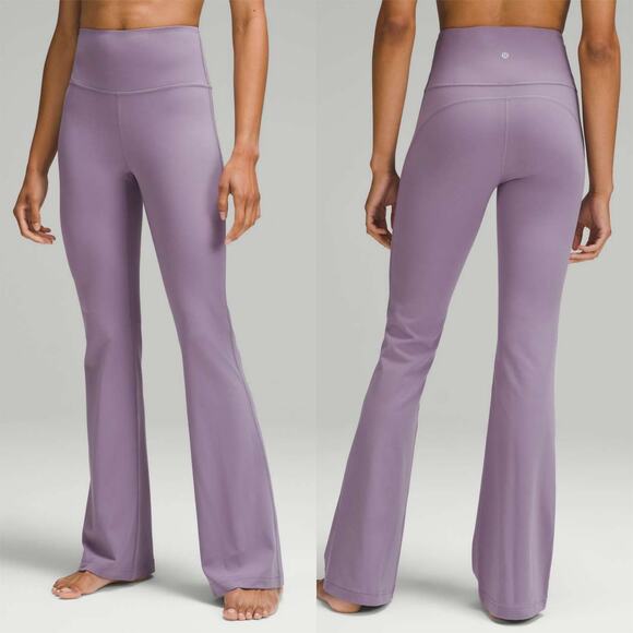 Lululemon Groove Super High Rise Flared Pant Nulu Purple Ash - Picture 1 of 9